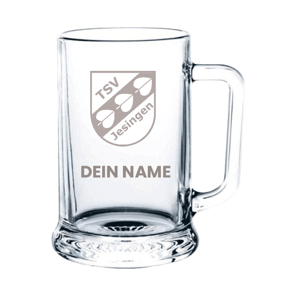 Bierkrug aus Glas